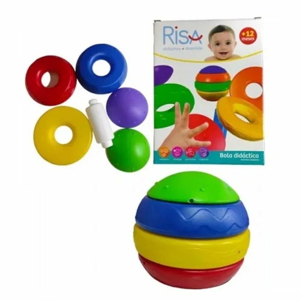 Bola Didactica Risa Apilables Para Bebes 0106