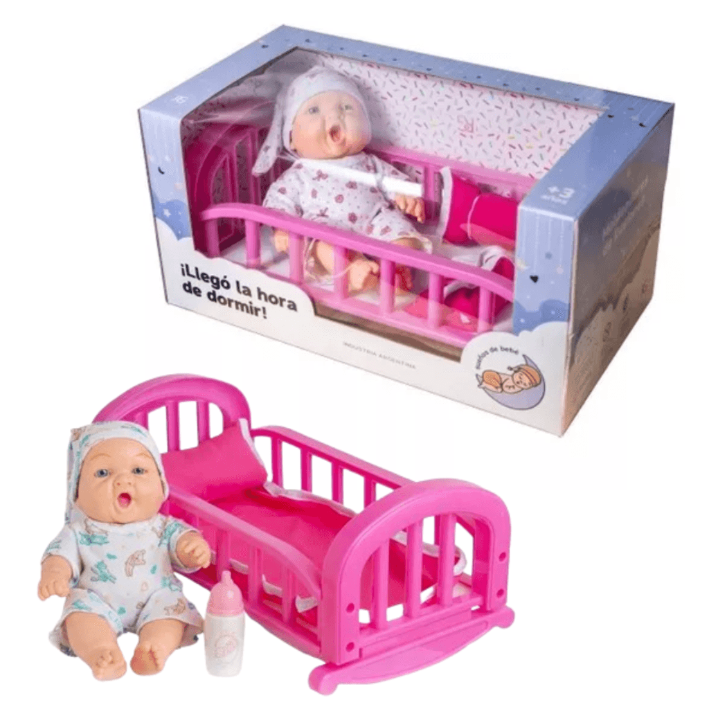 Bebe Mediano Con Cuna Y Caja 7730
