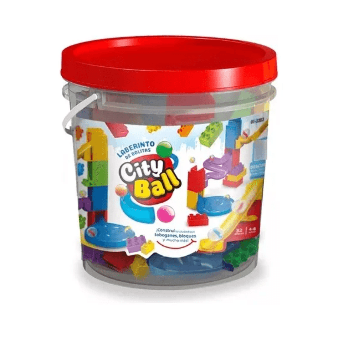 Laberinto De Bolitas City Ball En Balde Rasti 32 Piezas 3203