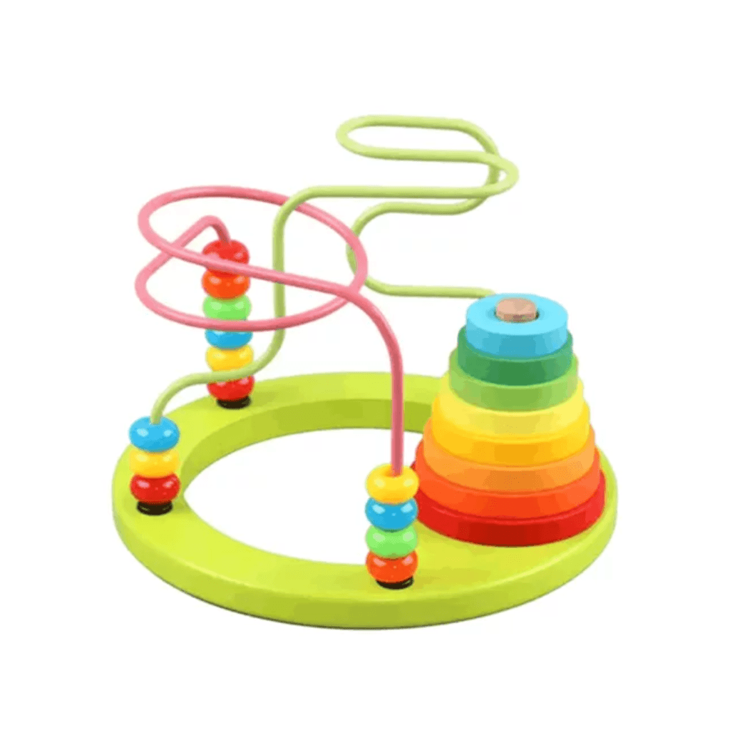 Juego Didactico Madera Prono Laberinto + Torre De Encastre