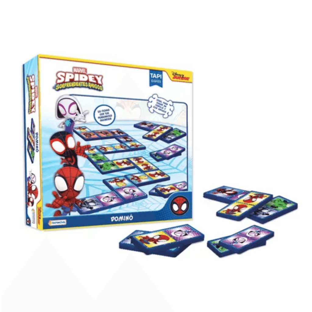 Domino Marvel Spidey Spiderman Juego De Mesa Fichas Grandes Tapimovil