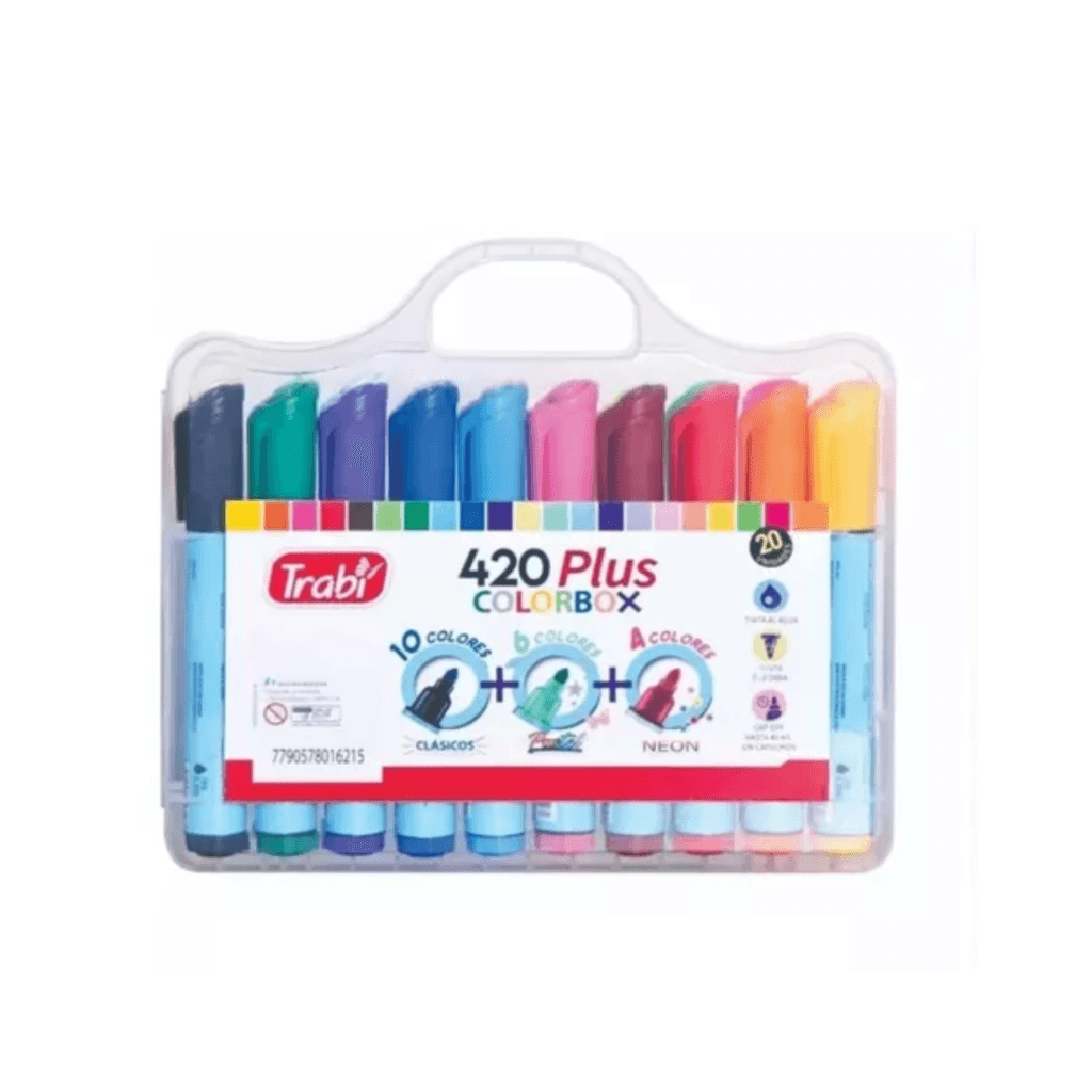 Valija Marcador Trabi 420 Plus Colores Al Agua Tr1621
