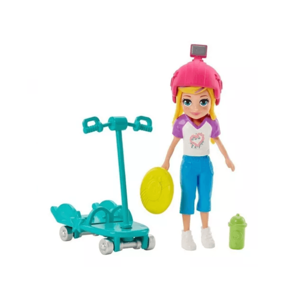 Polly Pocket - Ride Outside Polly - 6 Accesorios - Mattel