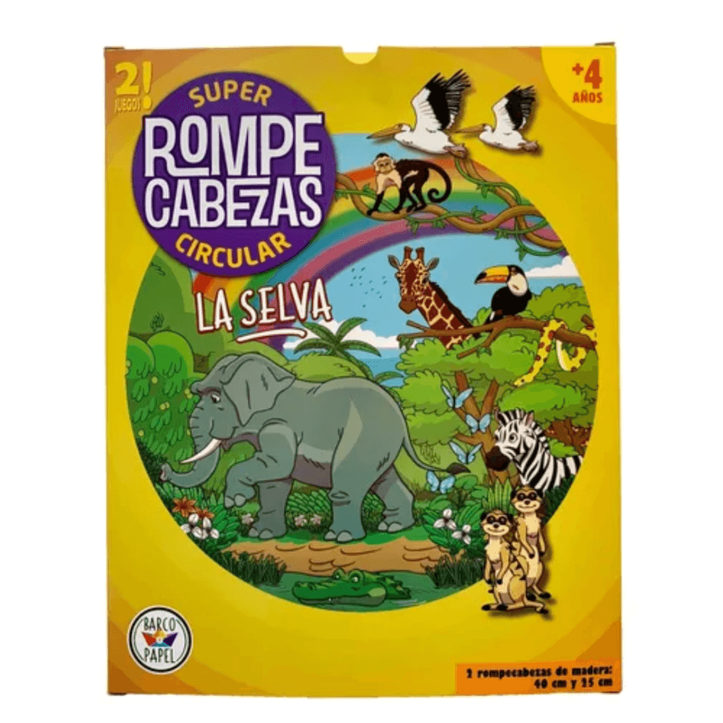 Super Rompecabezas Circular De Madera Barco De Papel