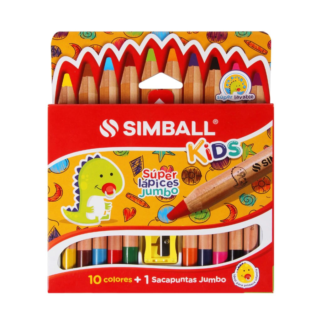 Super Lapices Jumbo X10 Simball Kids Sp Productos 39910