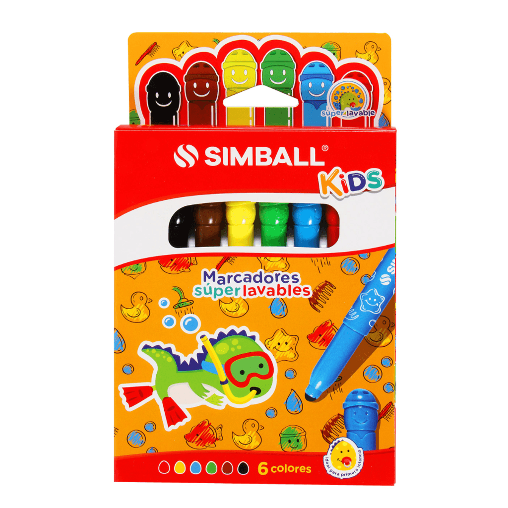 Marcadores Superlavables X6 Simball Kids Sp Productos 29906