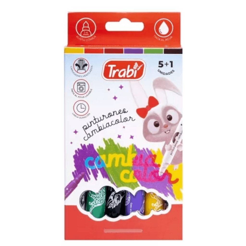 Marcadores Trabi Pinturones Cambia De Color X 6 Carti S.A Tr5517