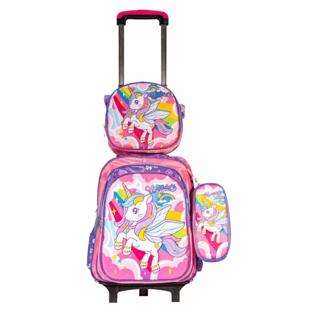 Mochila Carrito Espalda Escolar 2 En 1 Canopla Lunchera Fabesa