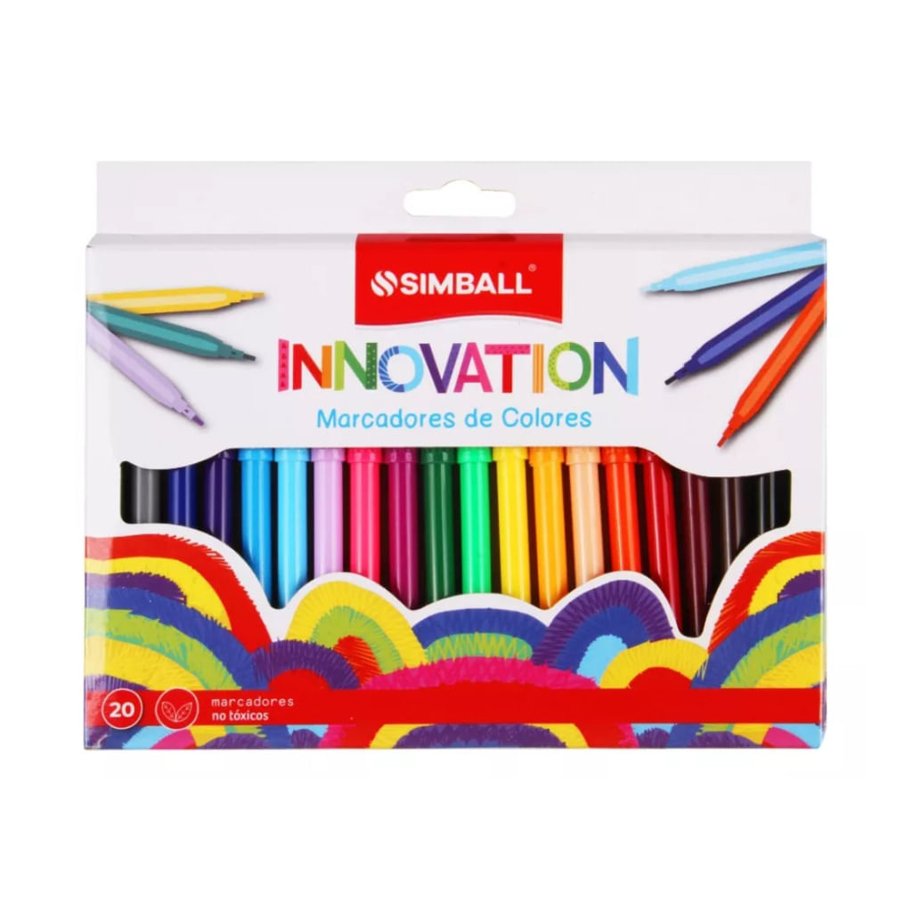 Marcadores Escolares Simball Innovation X 20 Colores