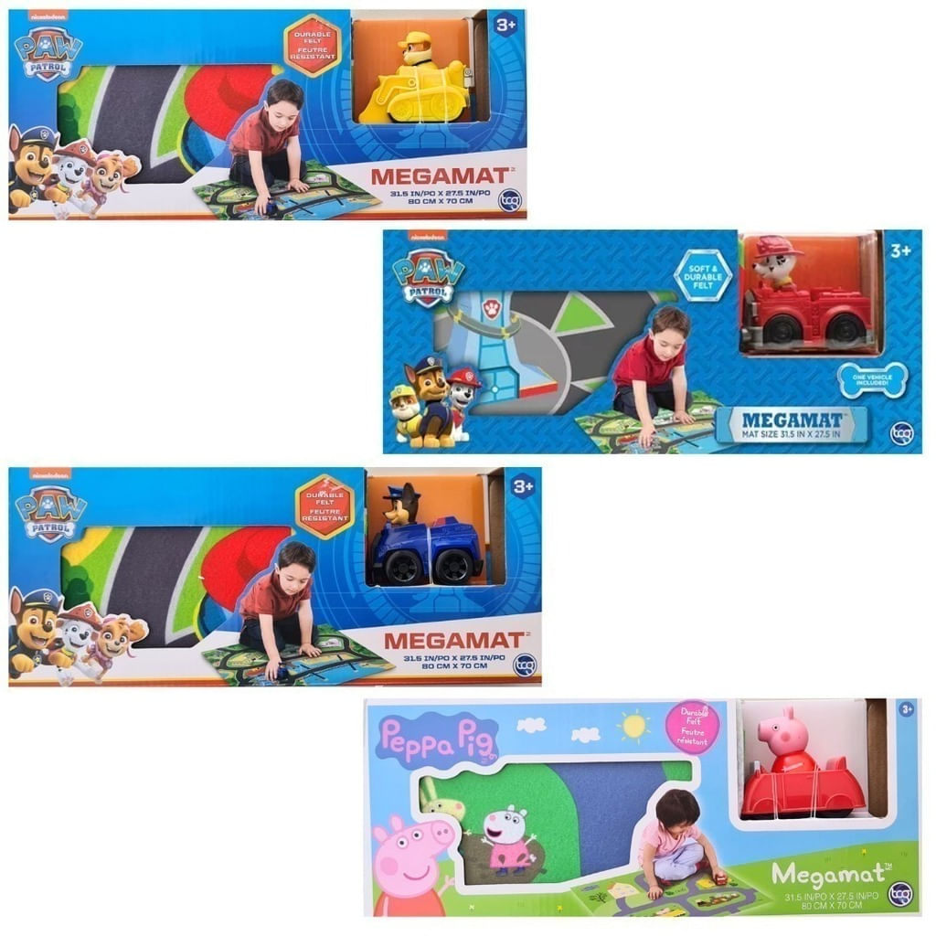 Alfombra Megamat Paw Patrol-Peppa Pig Con Vehículo Tap00512 Tapimovil